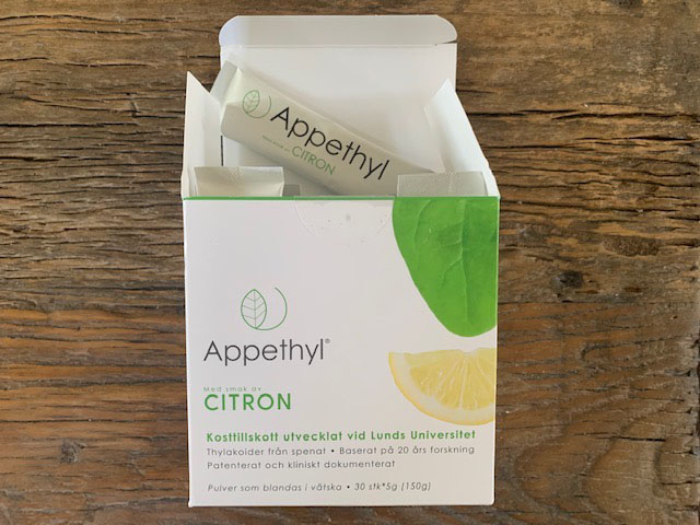 Appethyl i pulverform med citronsmak