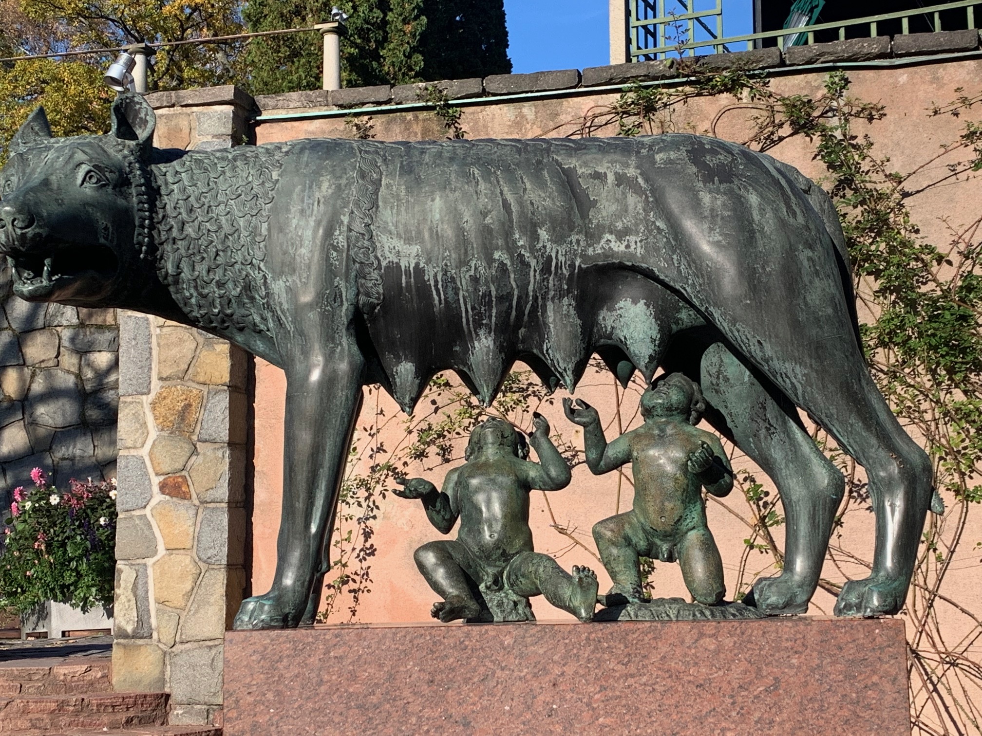 Romulus och Remulus staty, kopia