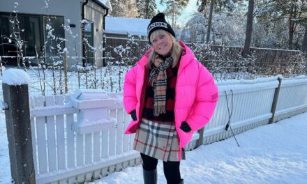 Burberry och rosa självlysande gladjacka!